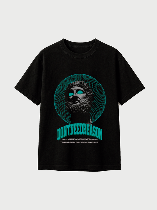 Camiseta Oversize Estatua Azul